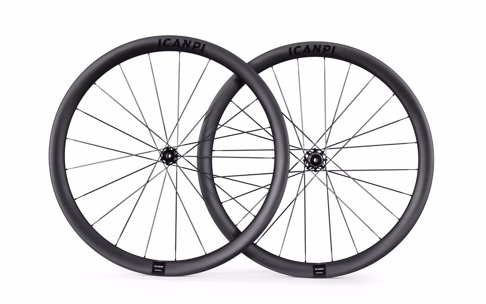 ICANPI 40C Lightweight Carbon RoadGravel Wheelset with Carbon Spokes