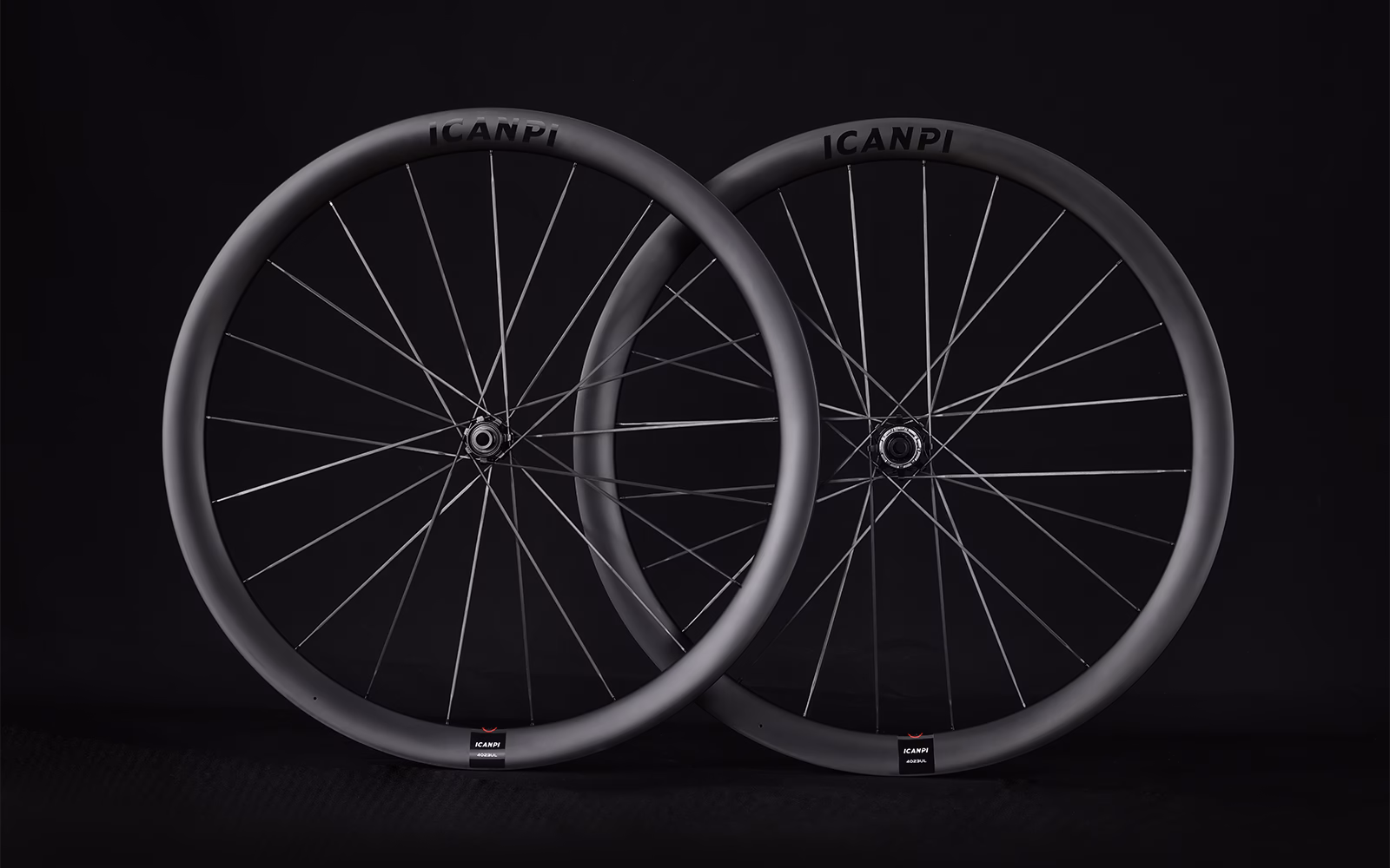 ICANPI 40C Lightweight Carbon RoadGravel Wheelset with Carbon Spokes