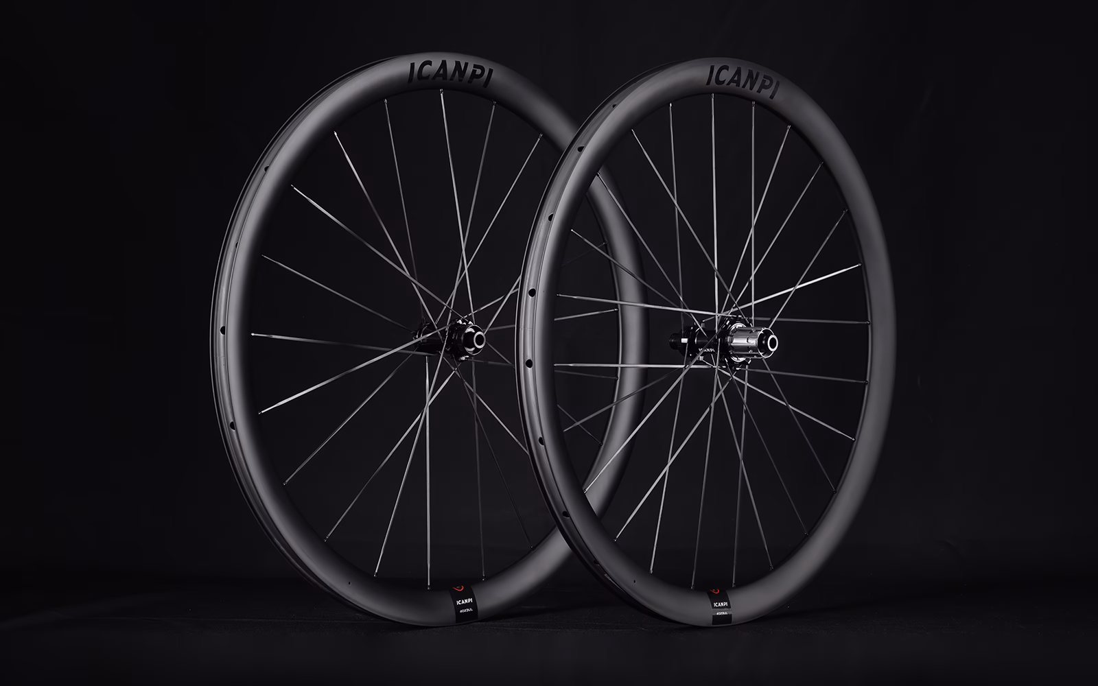 ICANPI 40C Lightweight Carbon RoadGravel Wheelset with Carbon Spokes